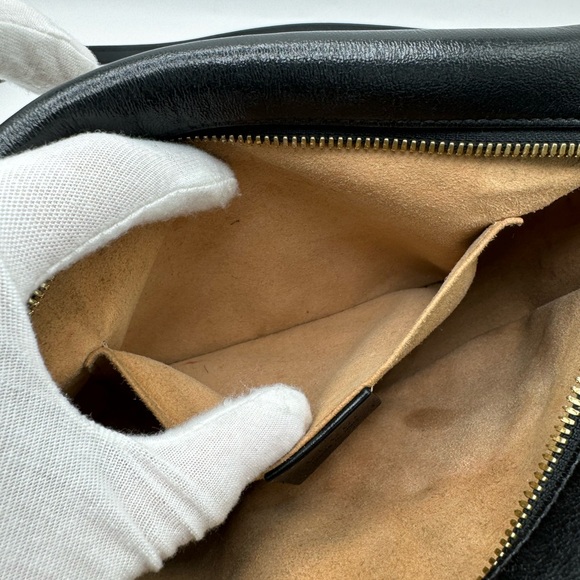 Gucci Monogram Matelasse Diagonal Small GG Marmont Chain Shoulder Bag Beige - Picture 16 of 16